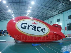 ballon gonflable d'hélium de dirigeable rouge