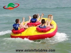 LED Light Customized 3 Person Inflatable Water Sports Jet Ski Towable Ski Boat Tube