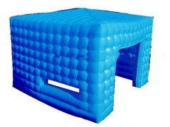 Tente de cube gonflable bleue