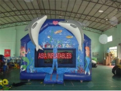 Impression gonflable dolphin bouncer