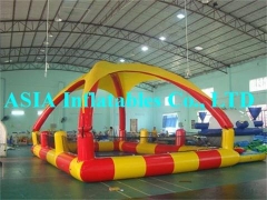 Tente de piscine gonflable avec trampolines