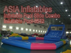 Inflatable Pool and Water Slide Combo