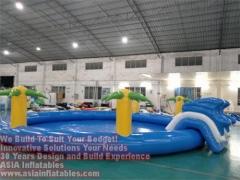 Diam 10m piscine ronde gonflable avec échelle coulissante