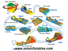 inflatable obstacle course sport games