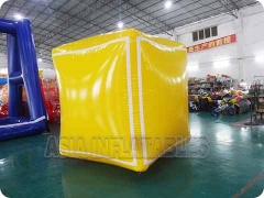 ballon gonflable jaune de cube en PVC
