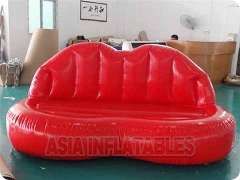  sofa gonflable de forme de lèvres rouges