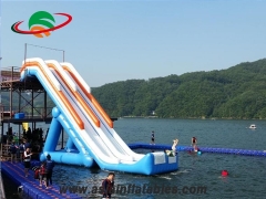 Best-selling Commercial Floating Giant Inflatable Aqua Water Park Flying Slide For Sale
