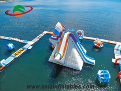 Fantastic Inflatable giant round slide aqua park giant slide air tight