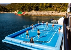 Terrain de pickleball gonflable et flottant