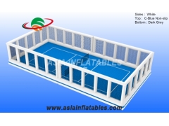 Terrain de pickleball gonflable et flottant